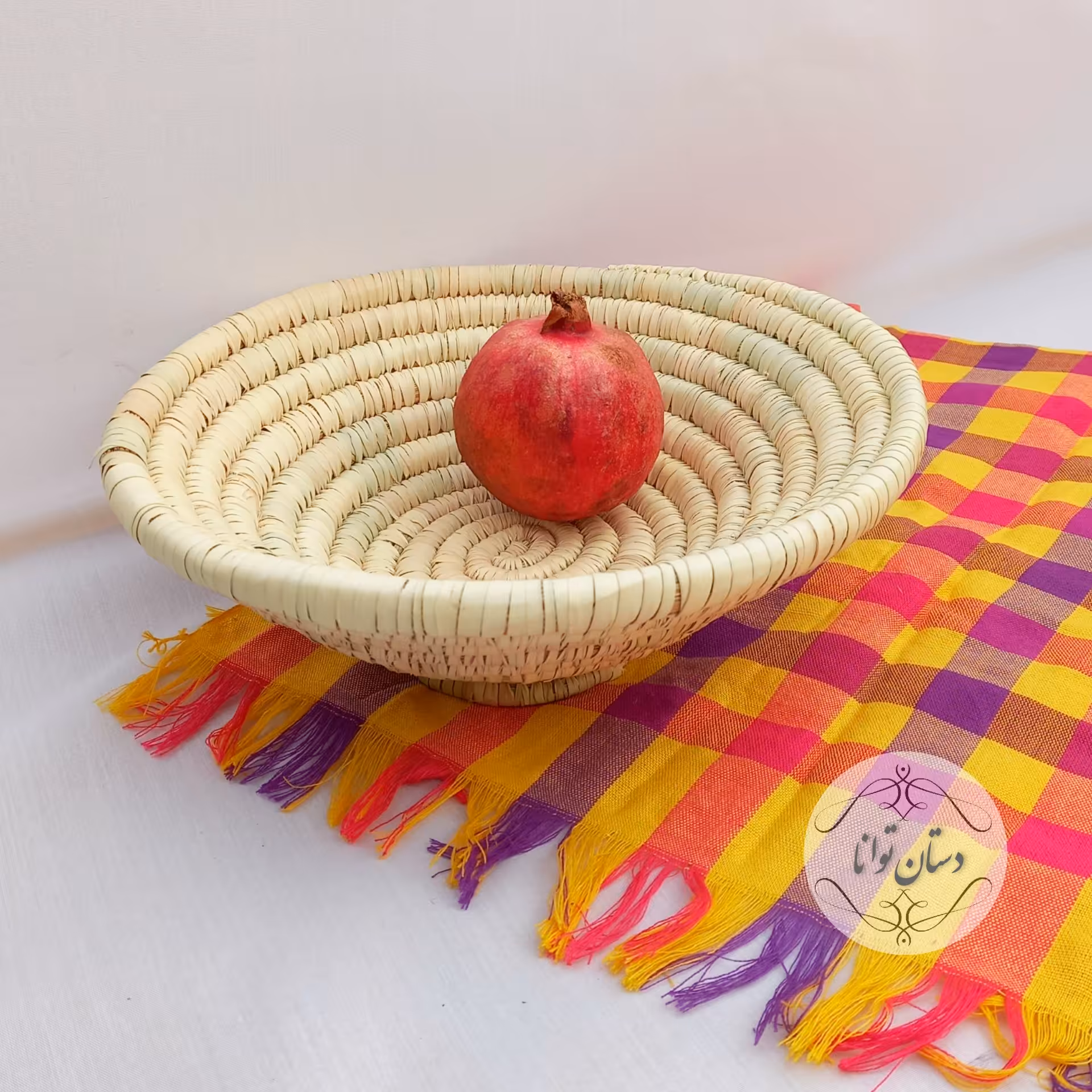 کاسه پایه دار حصیری قطر 30