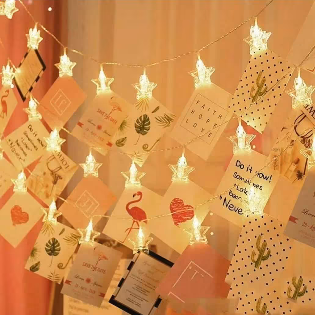 ریسه گیره دار طرح ستاره 