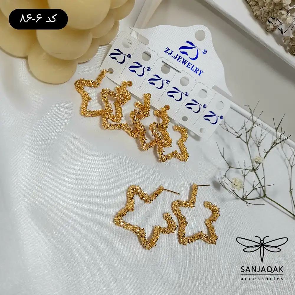 گوشواره زنانه طرح ستاره