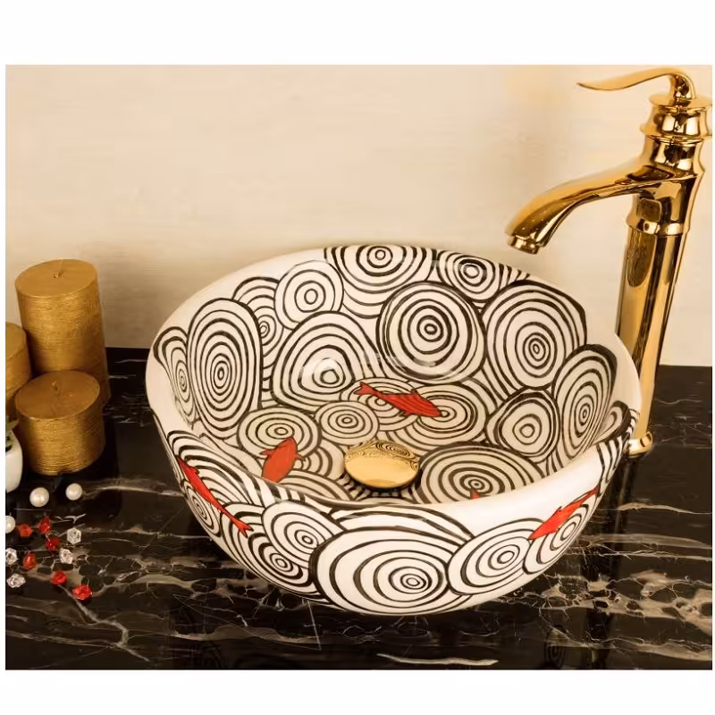 کاسه روشویی طرحدار سنتی مدل N382404