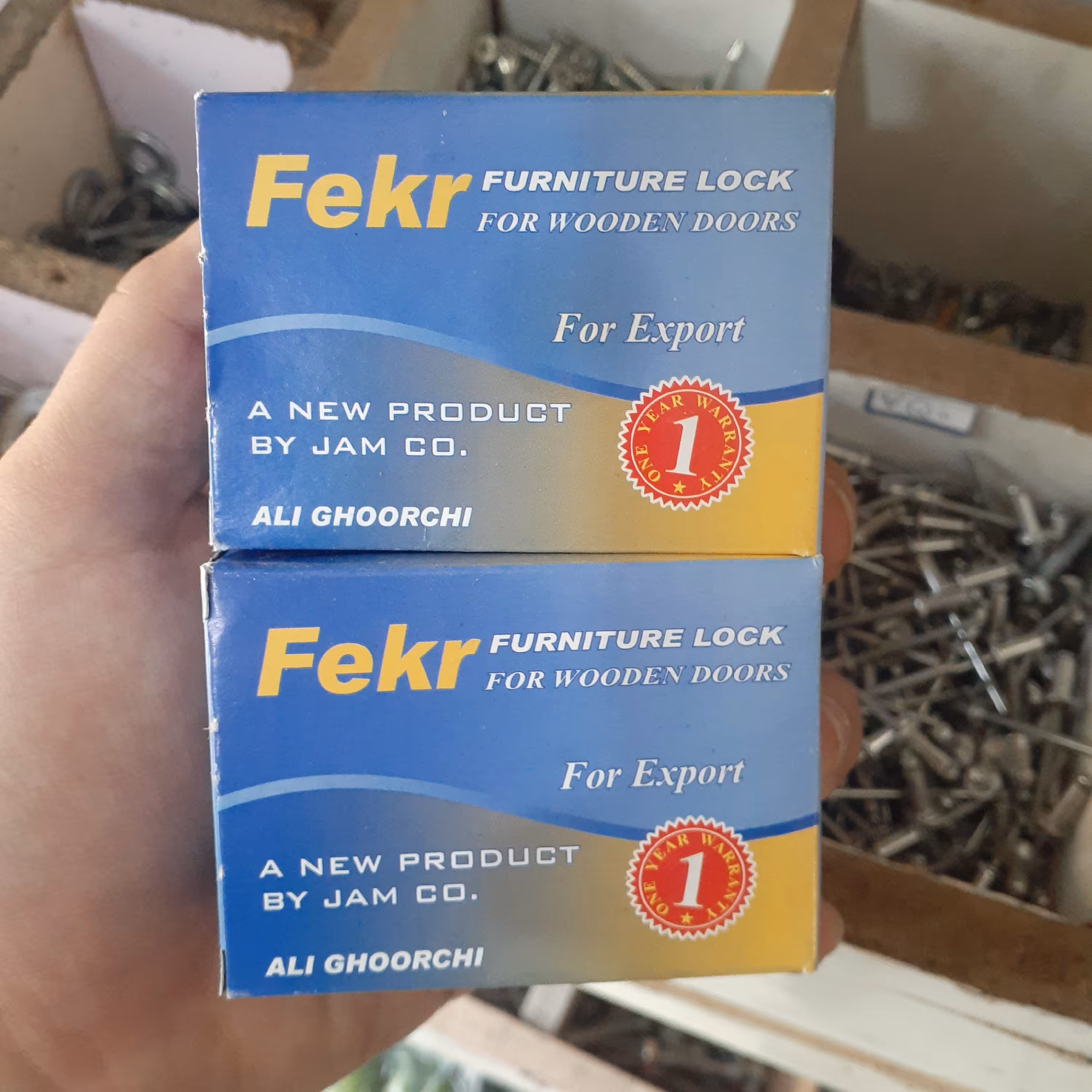 قفل کمد دیواری سایز بزرگ دوپله برند فکر