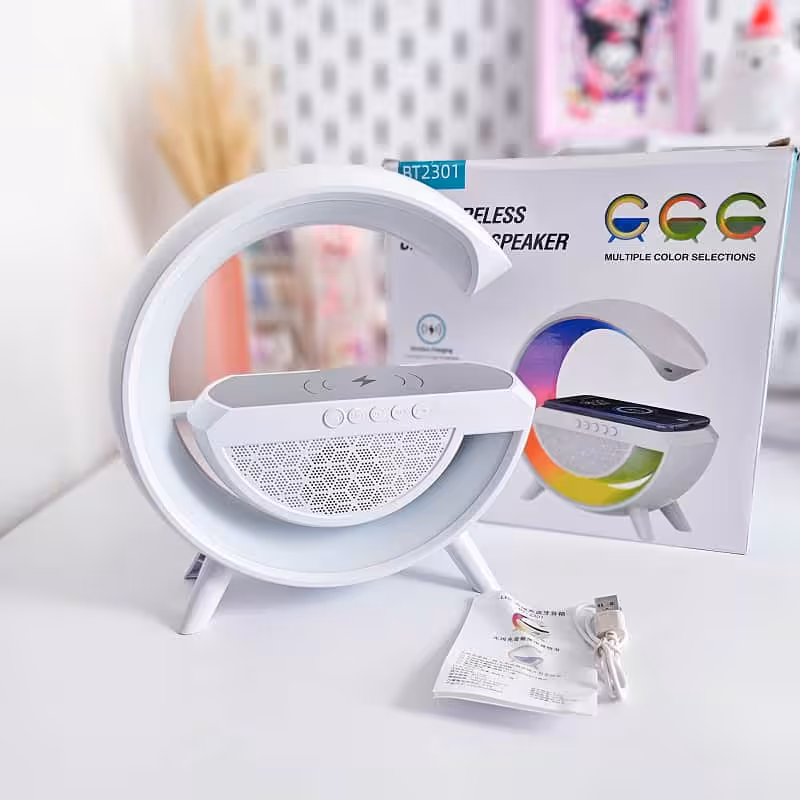 اسپیکر بلوتوثی و شارژر بی سیم مدل bt2301