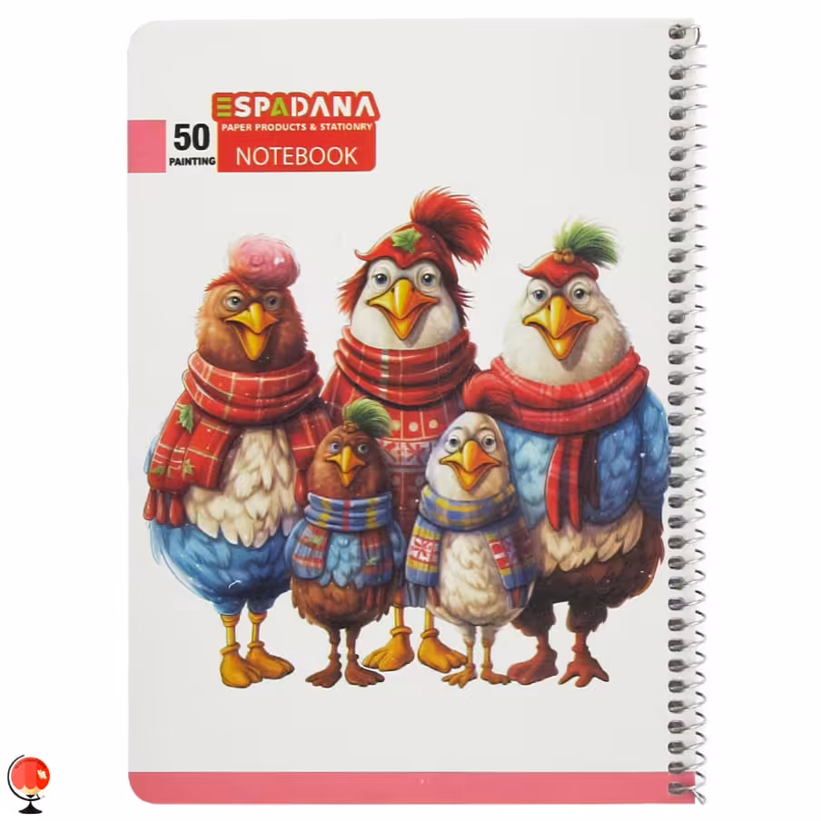 دفتر نقاشی 50 برگ سیمی طرح خروس اسپادانا