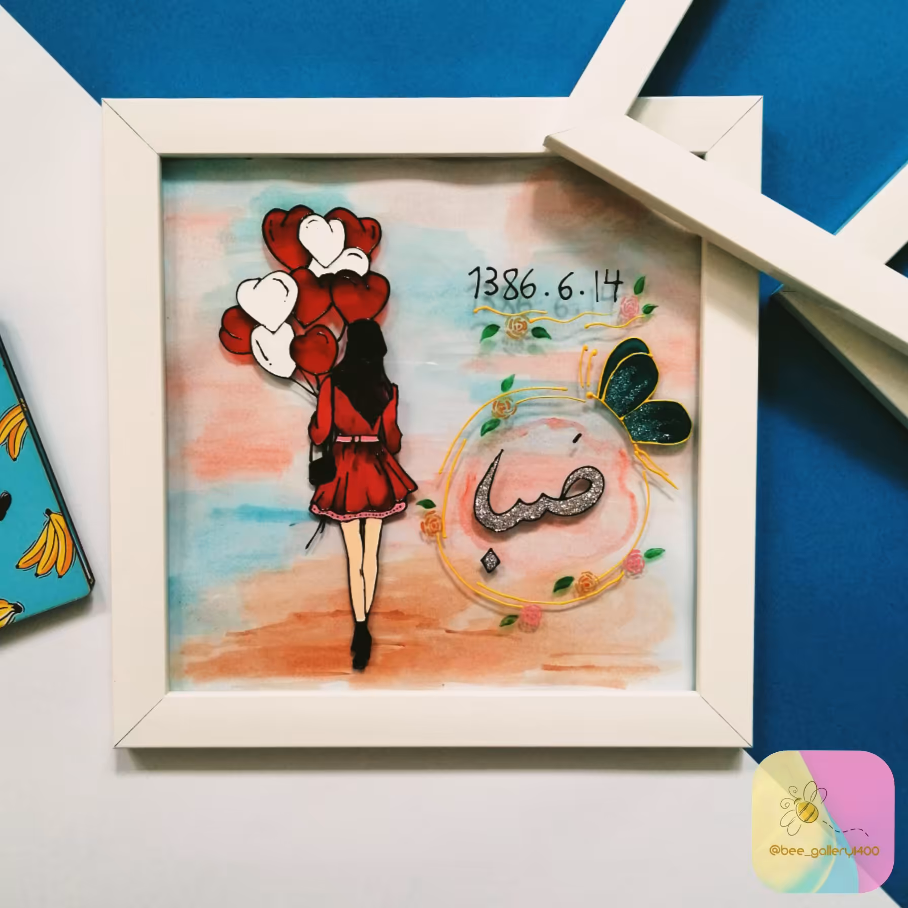 تابلو ویترای نقاشی برجسته مناسب برای مناسبت ها