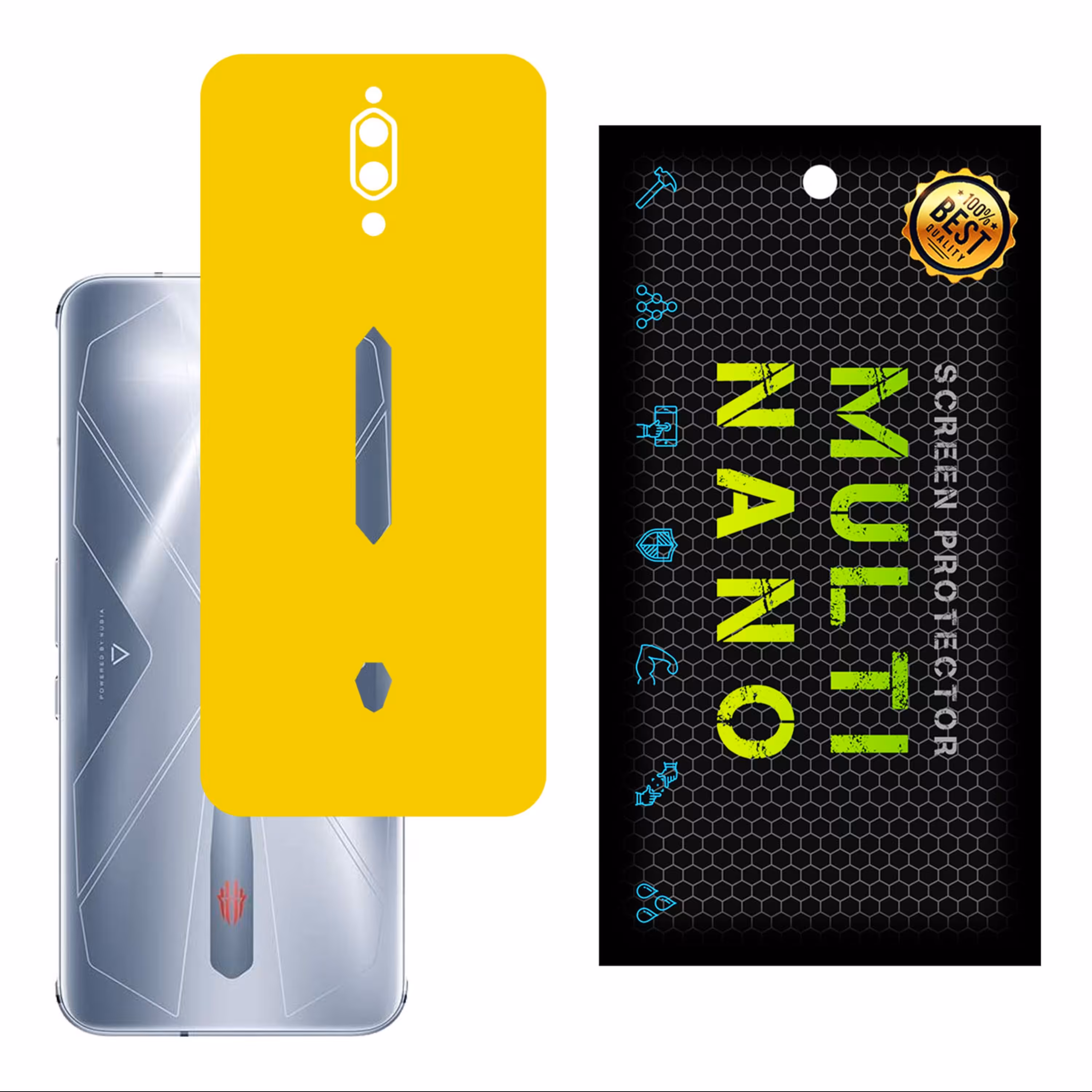برچسب پوششی MultiNano مدل X-F1M-Yellow   موبایل    زد تی ایی Nubia Red Magic 5S