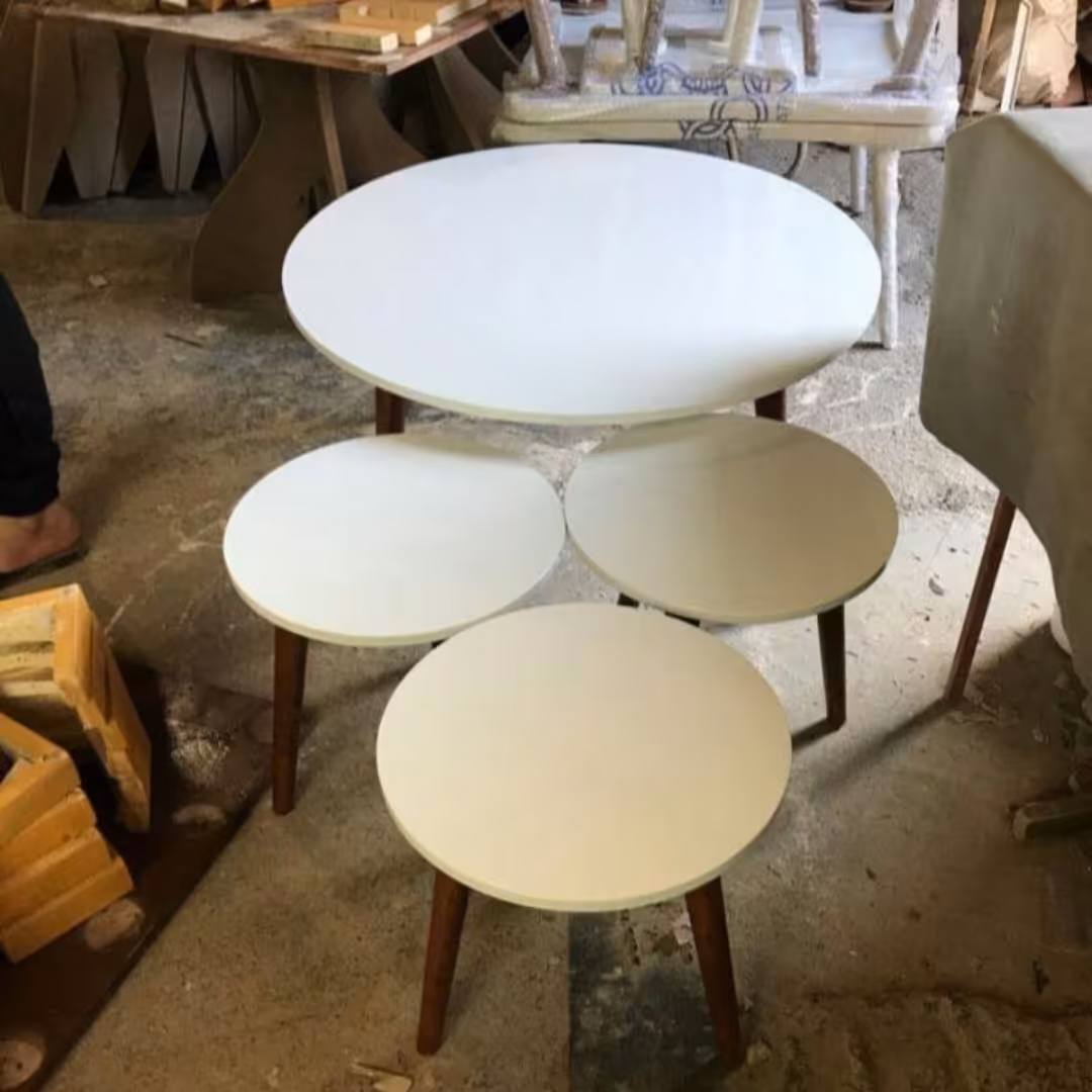 میز  عسلی دایره ای .چهار تایی(هزینه ارسال با مشتری)