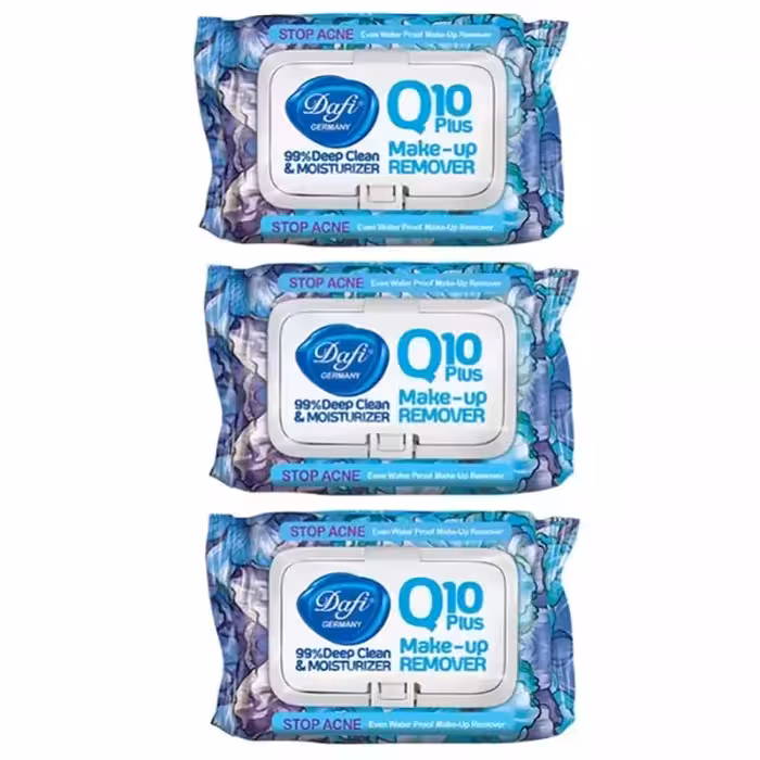 دستمال مرطوب دافی مدل Q10-STOP ACNE مجموعه 3 عددی