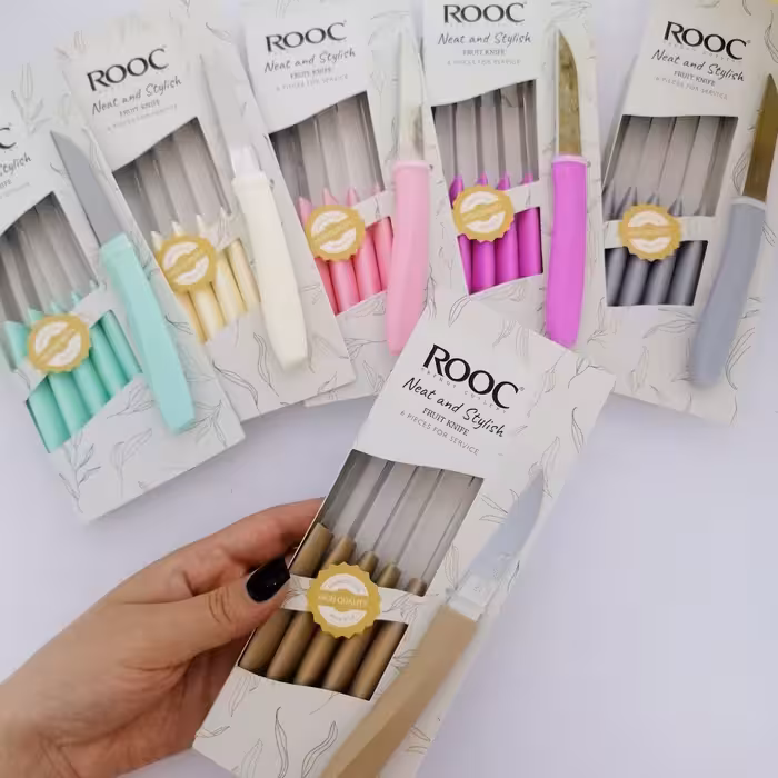 کارد 6 عددی میوه خوری رنگی مارک روک در رنگهای مختلف