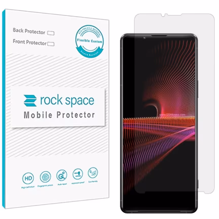 گلس نانو هیدروژل شفاف و ضد ضربه گوشی سونی Xperia 1 III برند راک اسپیس    