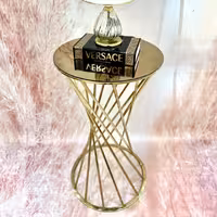 میز کنار سالنی طرح پیچ جنس فلز آبکاری پرداخت شده پس کرایه