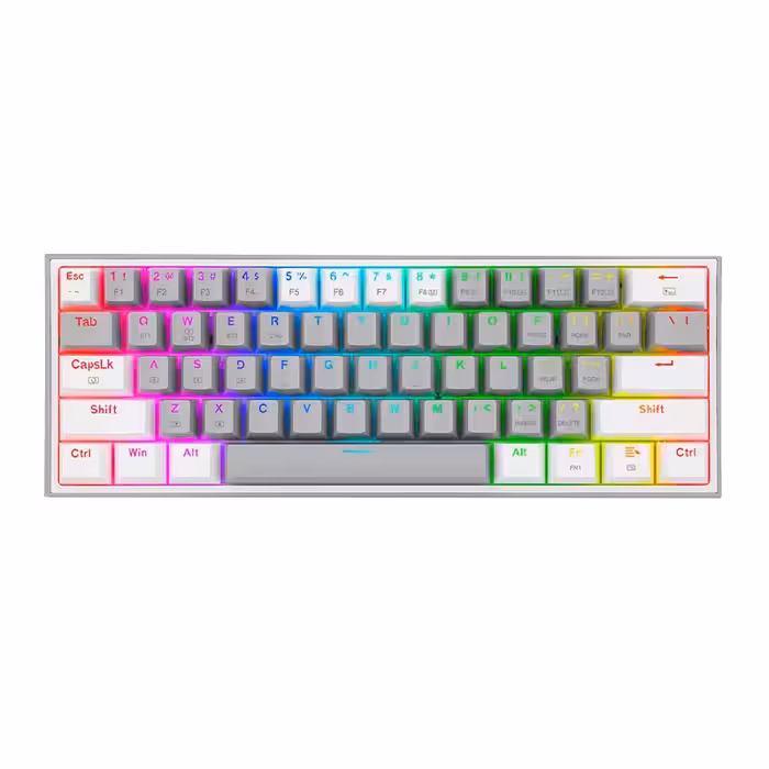 کیبورد ردراگون مدل Fizz K617 Gray/White RGB