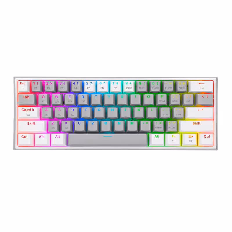 کیبورد ردراگون مدل Fizz K617 Gray/White RGB