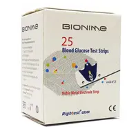 نوار دستگاه تست قند خون بایونیم مدل sensor بسته 25 عددی