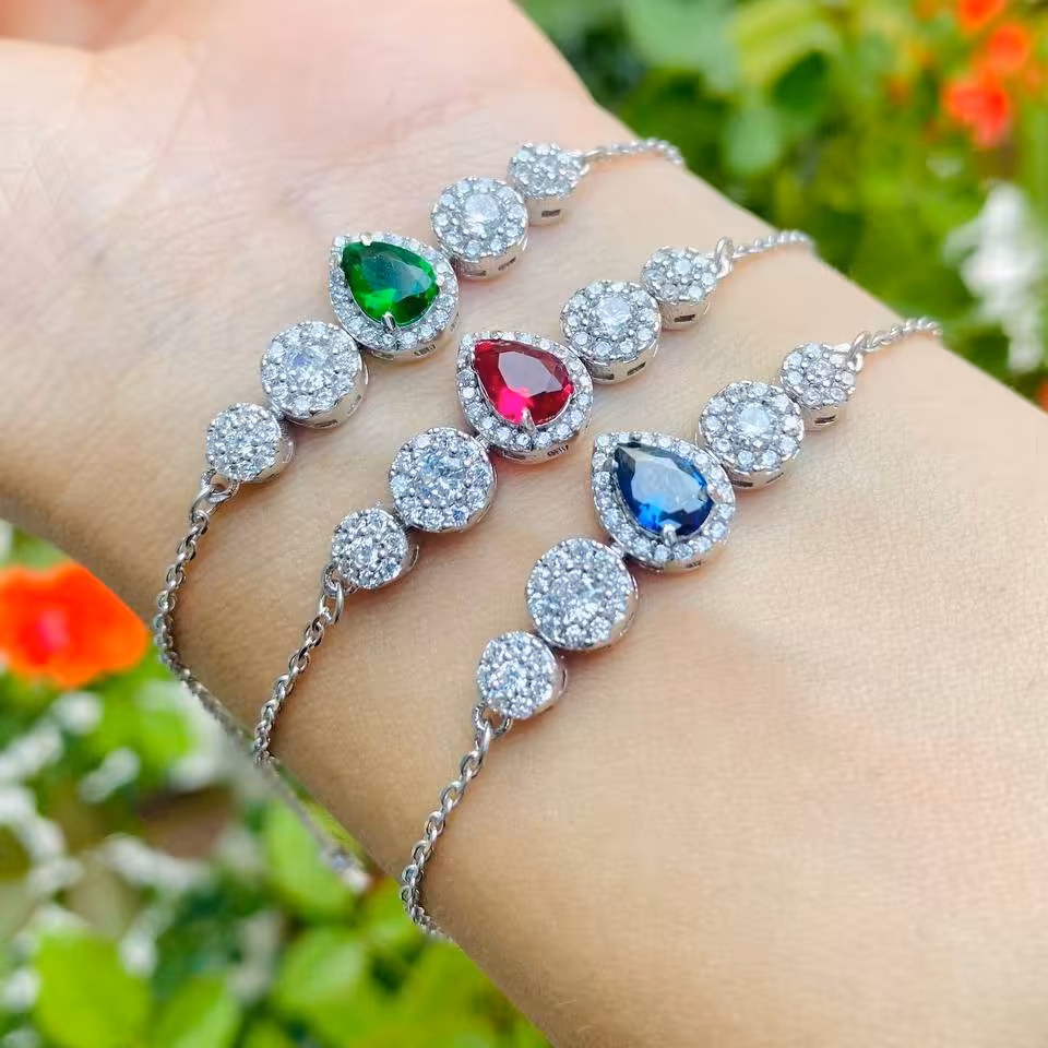 دستبندنقره جواهری لوکس