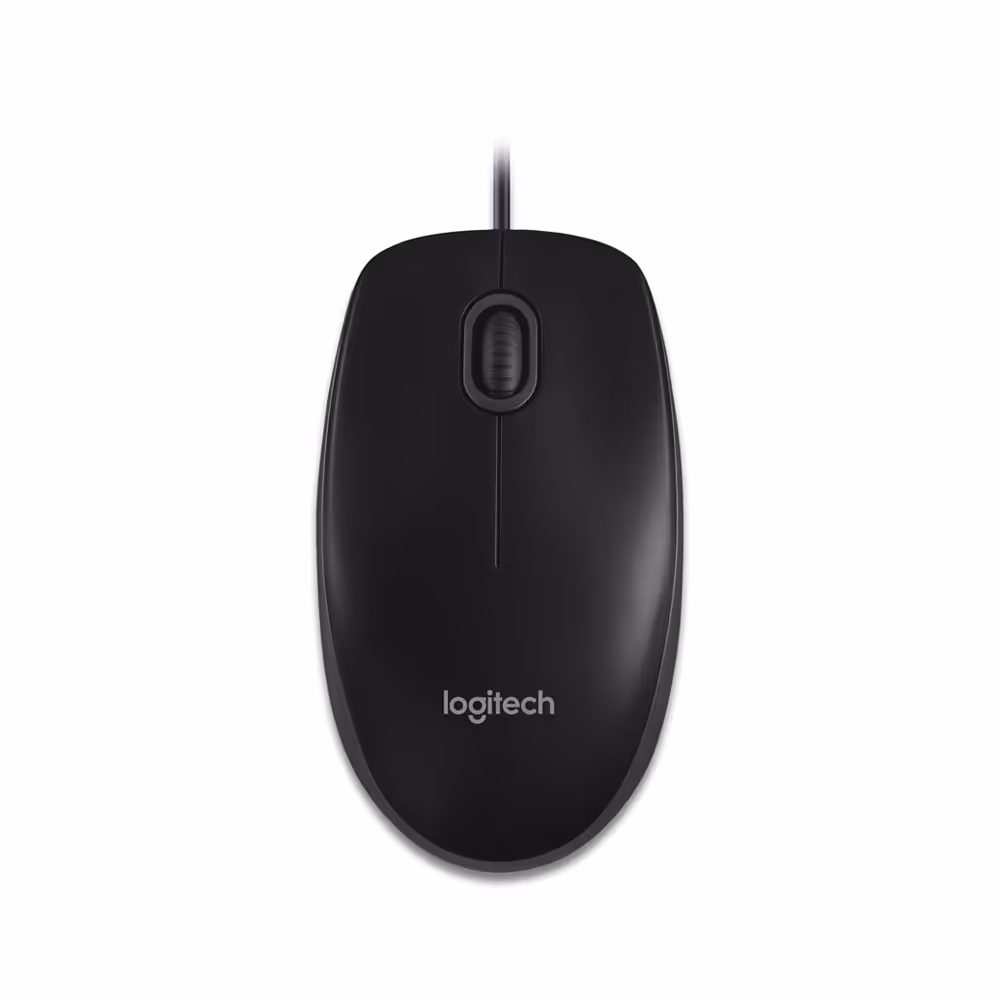 ماوس با سیم لاجیتک مدل Logitech B100 Wired Mouse