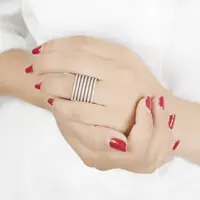 انگشتر نقره زنانه چند رج عیار925 کد 7152