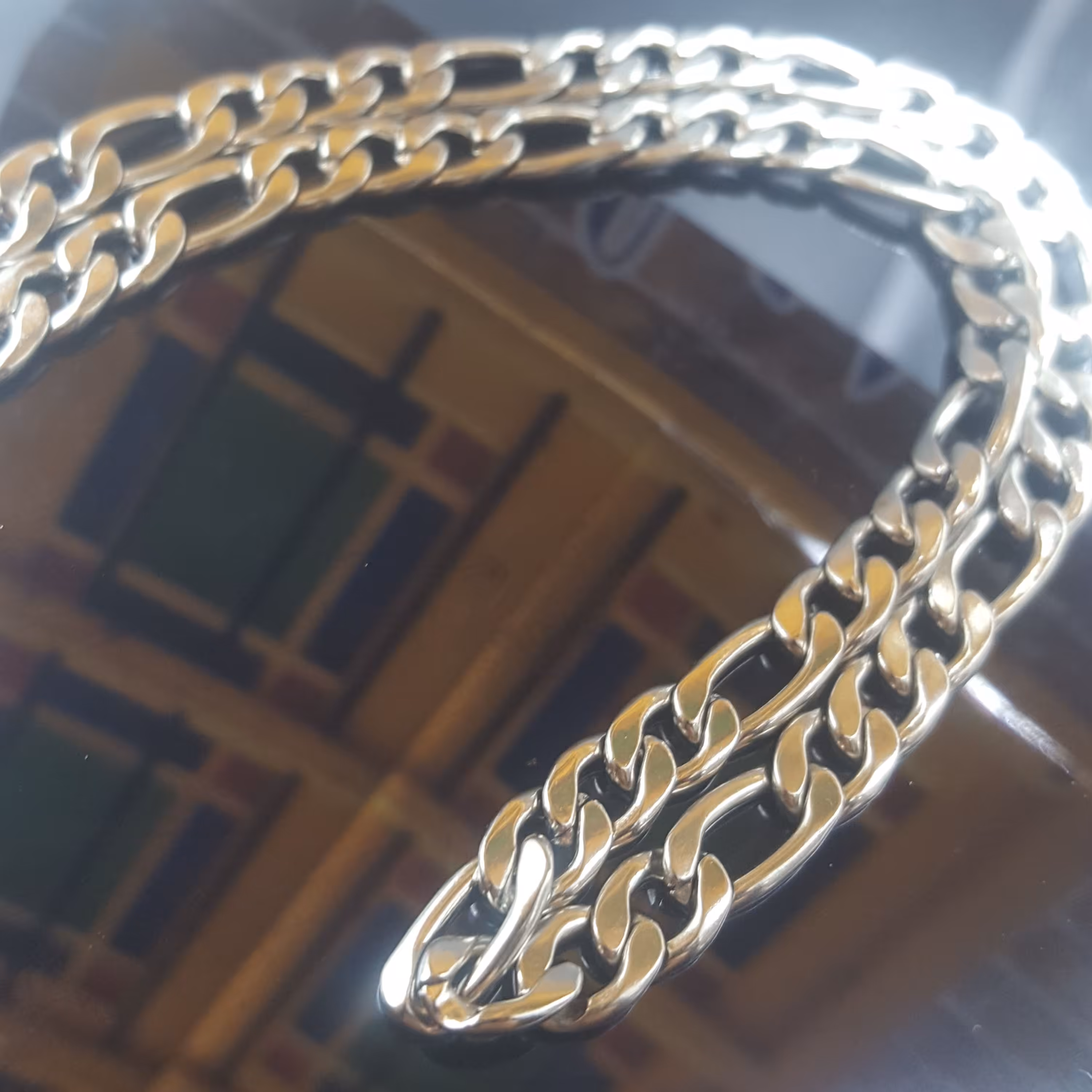 دستبند  استیل ضد حساسیت رنگ ثابت فیگارو (156)