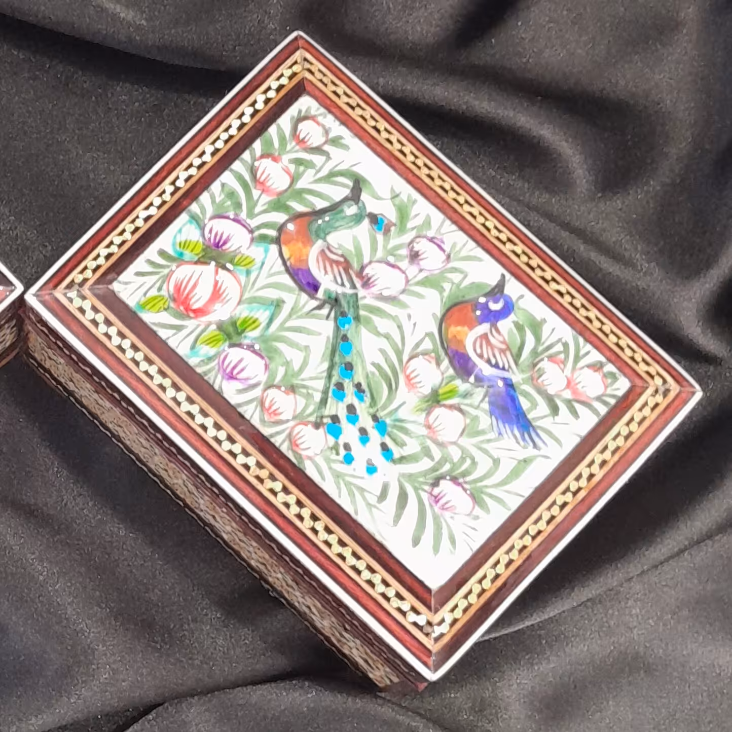 جعبه جواهرات خاتم و نقاشی،مستطیل شکل 