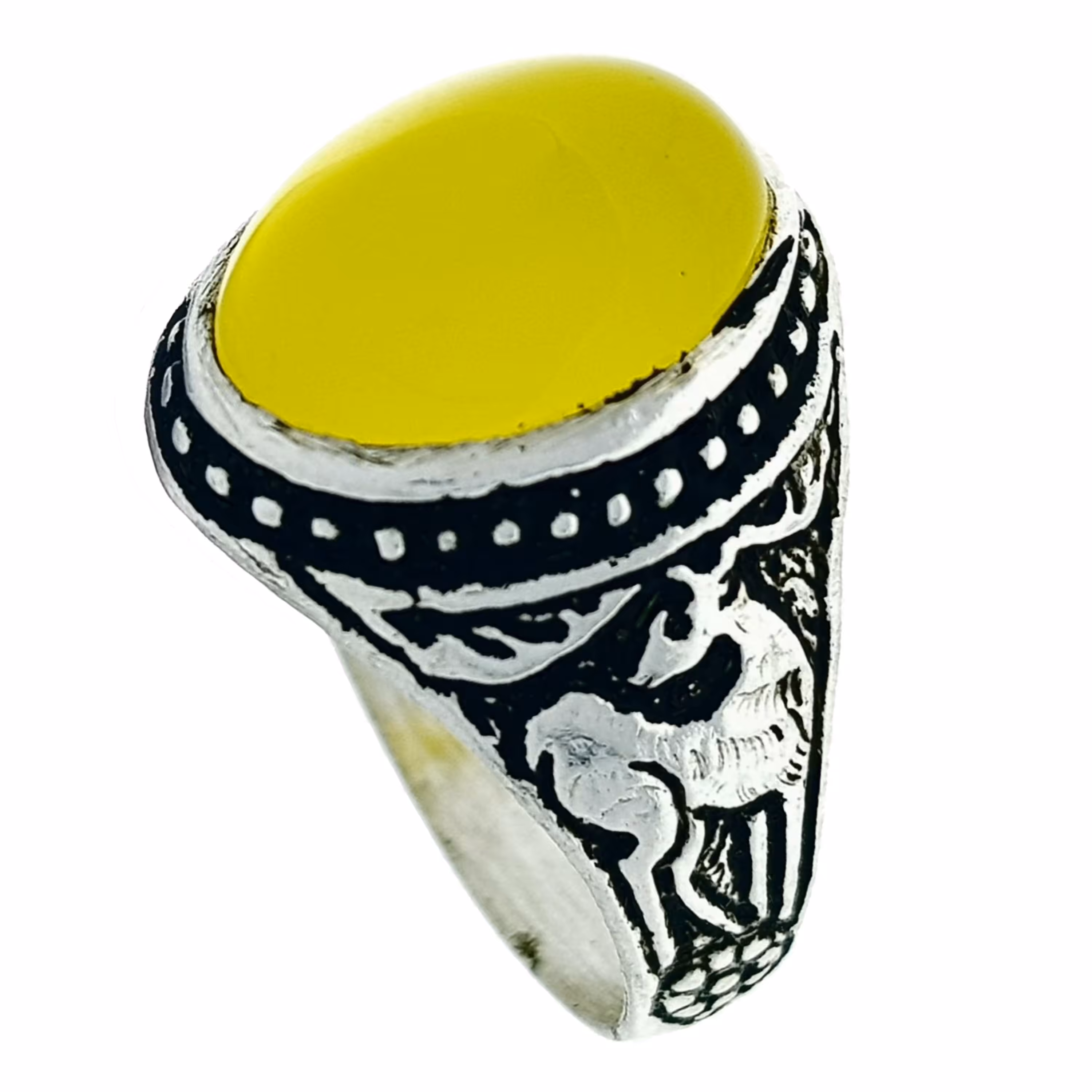 انگشتر نقره مردانه عقیق سلین کالا کد 13