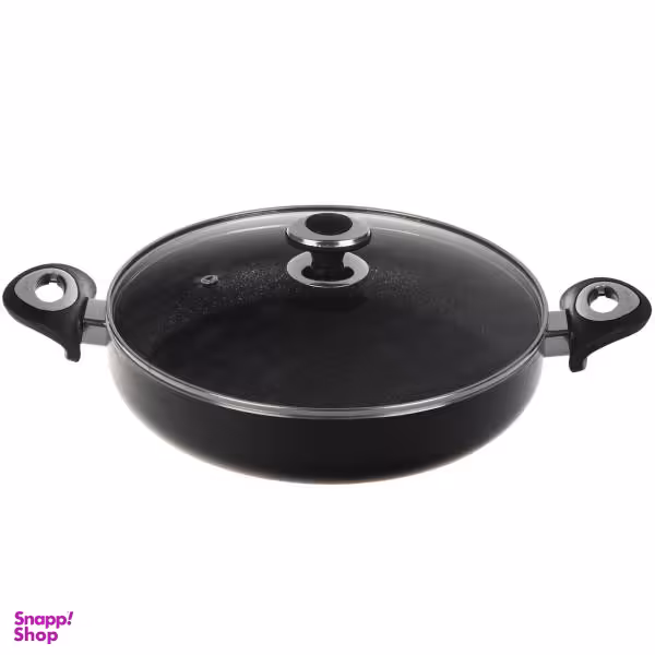 تابه دو دسته درب دار زرساب مدل گرانیتا سایز 28