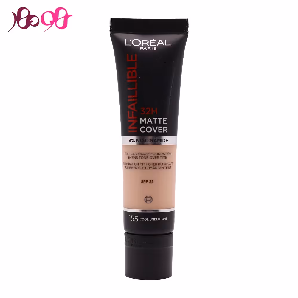 کرم پودر اینفالیبل لورال 32 ساعته شماره 155 (Matte Cover)