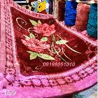 پتو نرمینه یکنفره مدل نرمین گلبرجسته ساکدار  بسیار خوش نقش