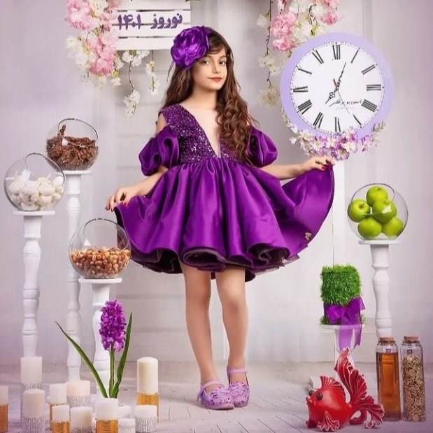 پیراهن بنفش شیک