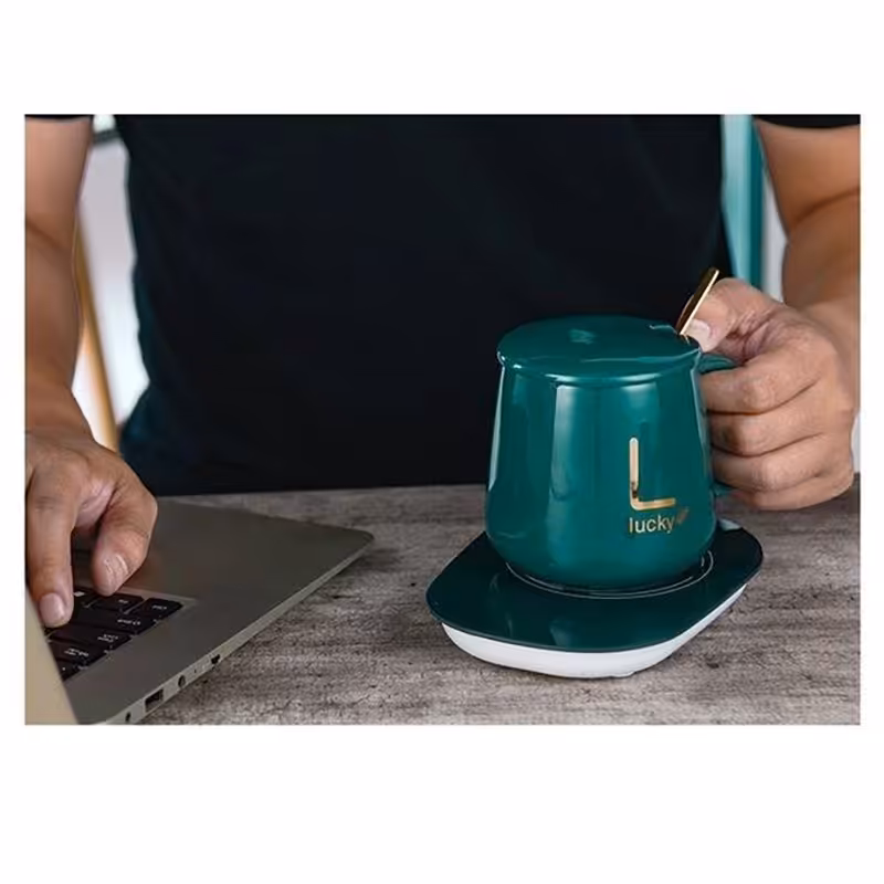 ماگ حرارتی لاکی همراه با صفحه گرم کن (سایز کوچک)