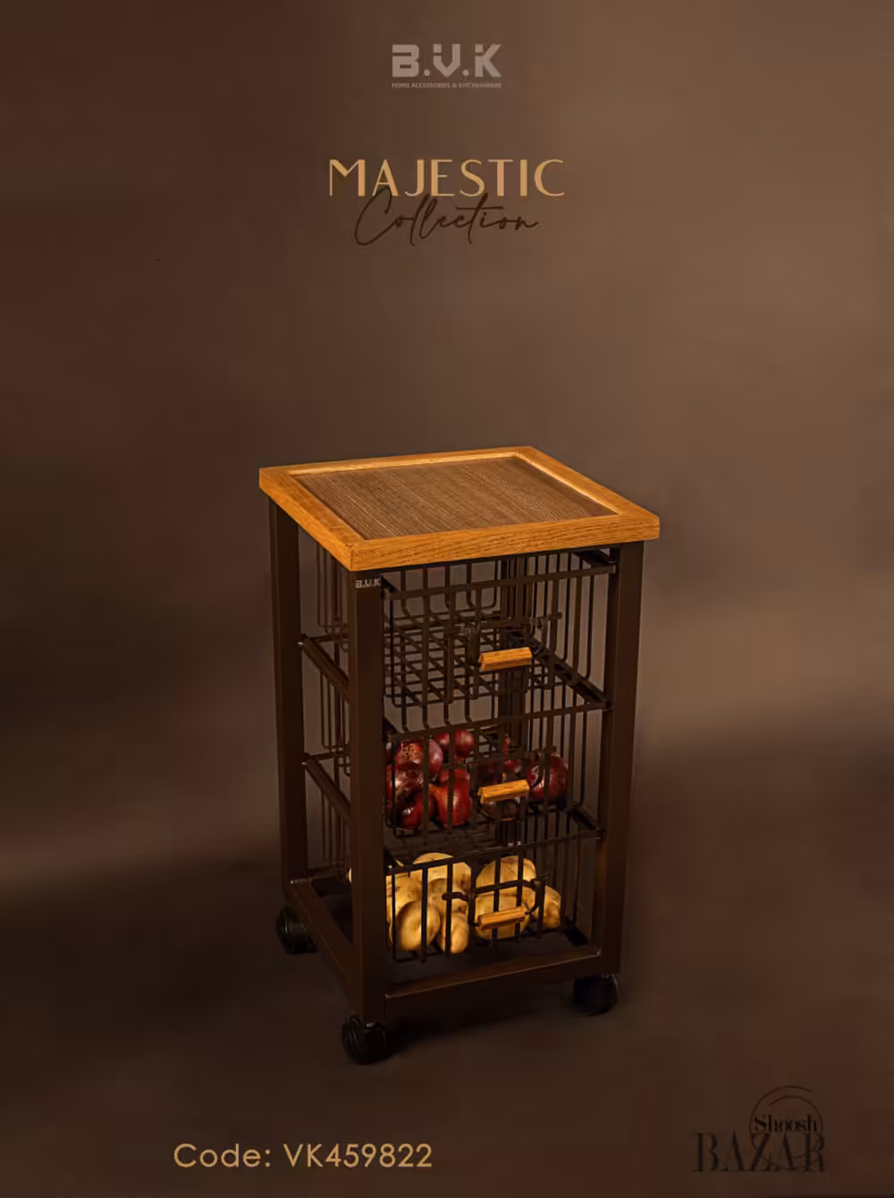 فایل سه کشو بی وی کی کد 459822 مدل مجستیک