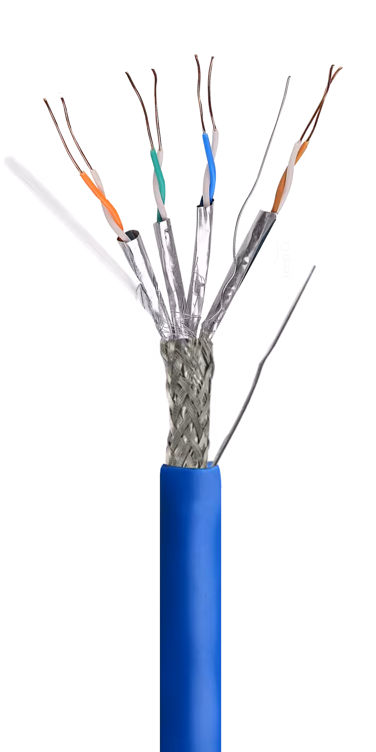 کابل شبکه Cat6 SFTP کی نت پلاس مدل KP-NL6S00305 طول 305 متر