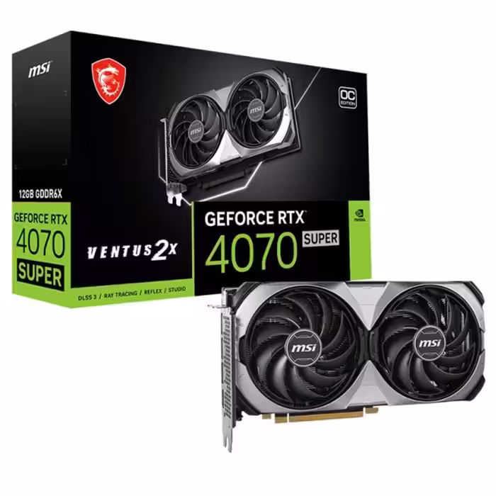 کارت گرافیک ام اس آی GeForce RTX 4070 Super 12GB Ventus 2X OC