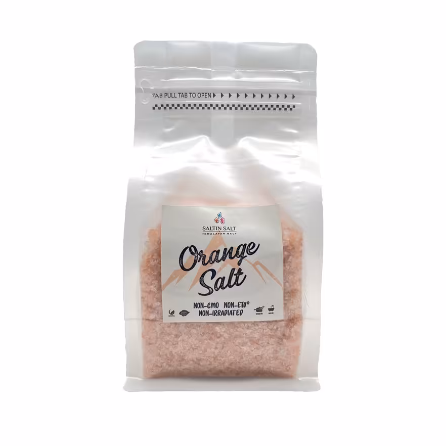 نمک خوراکی معدنی رنگ نارنجی وزن 1 کیلوگرم دانه بندی شکری