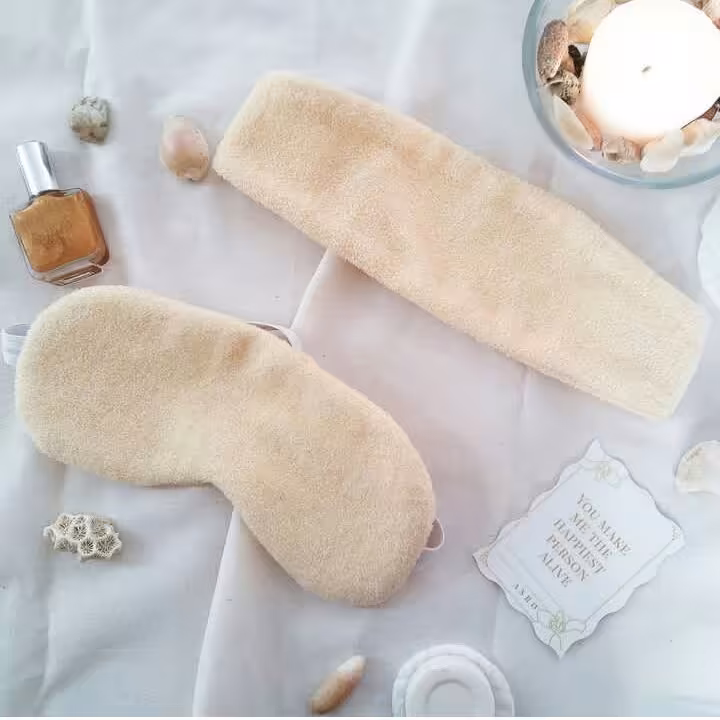 هد بند و چشم بند حوله ای مناسب اسپا و مراقبت از پوست