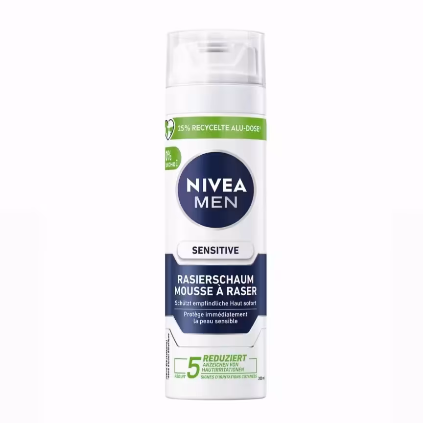 فوم اصلاح مردانه نیوآ مدل پوست های حساس Nivea Sensitive حجم 200 میل