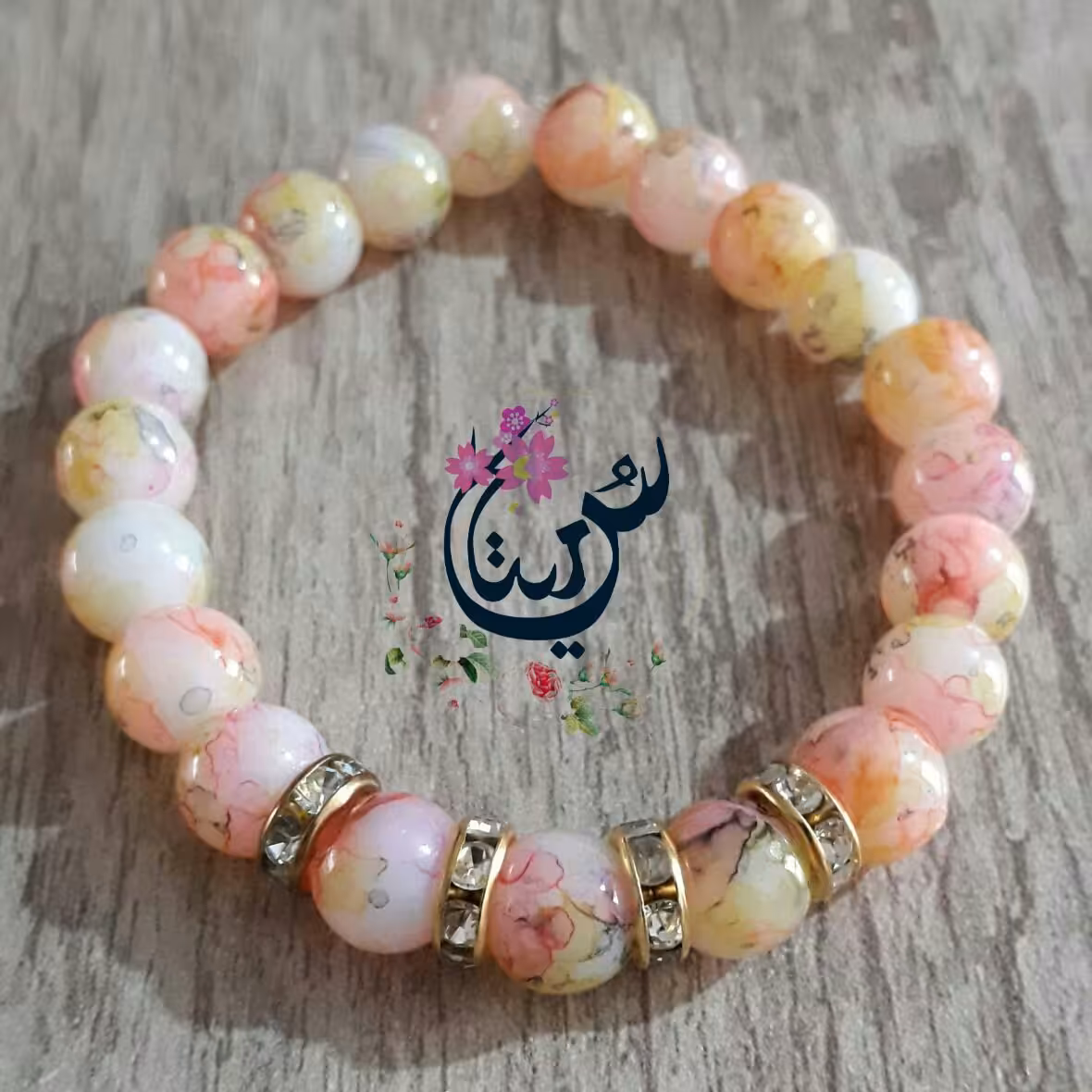 دستبند سنگی رنگ ثابت