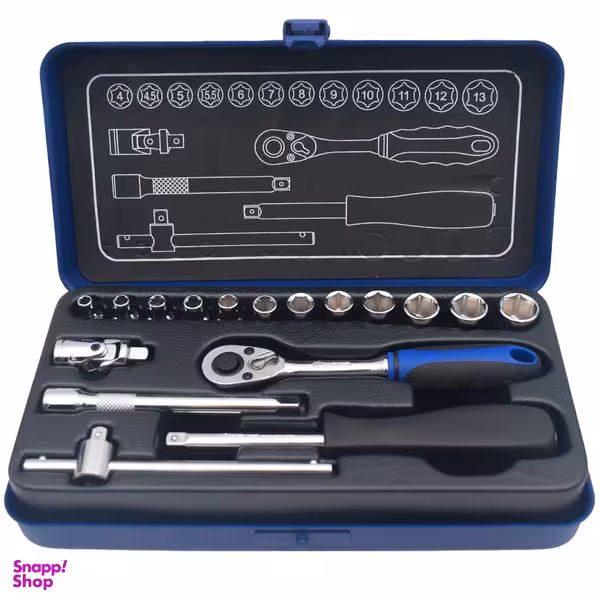 آچار و سری بکس بوکسو مدل BXM22-17  مجموعه 17 عددی