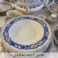 سرویس چینی پردیس طرح میلان آبی 30 پارچه بن چاینا