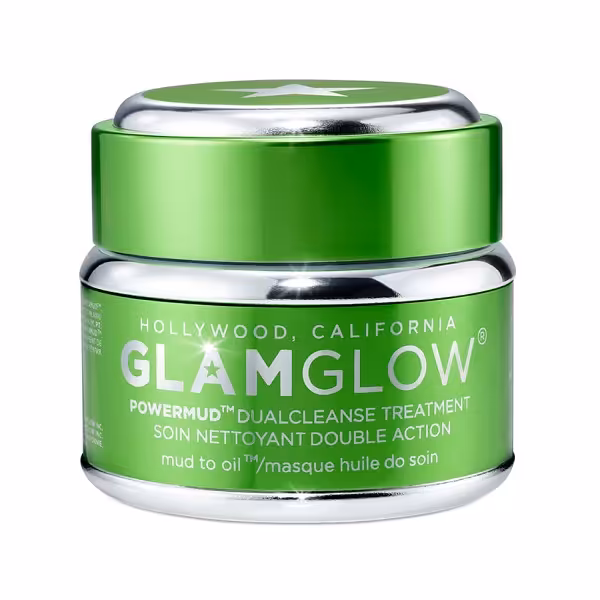 ماسک پاکسازی صورت دوگانه Powermud گلم گلو Glamglow | روشن کننده، ضد چروک، بستن منافذ | 50 میل