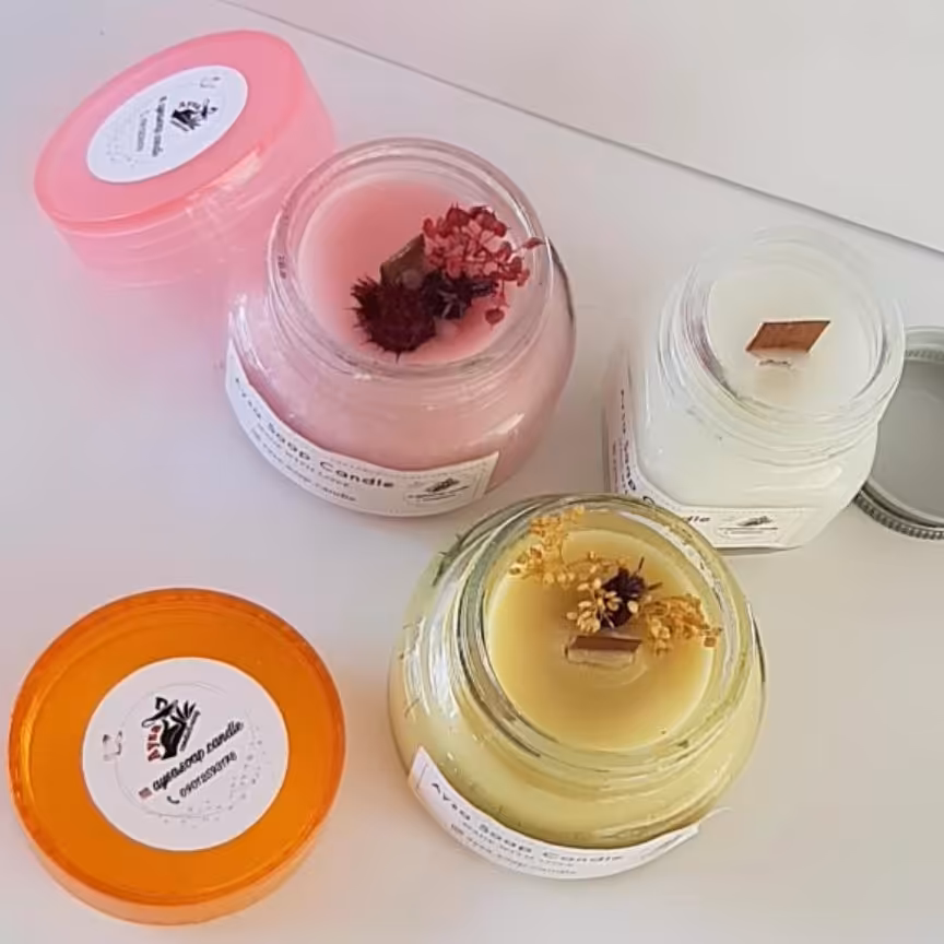 شمع شیشه ای معطر 