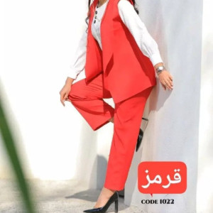 ست سه تیکه سارافون شلوار شومیز یقه آرشال