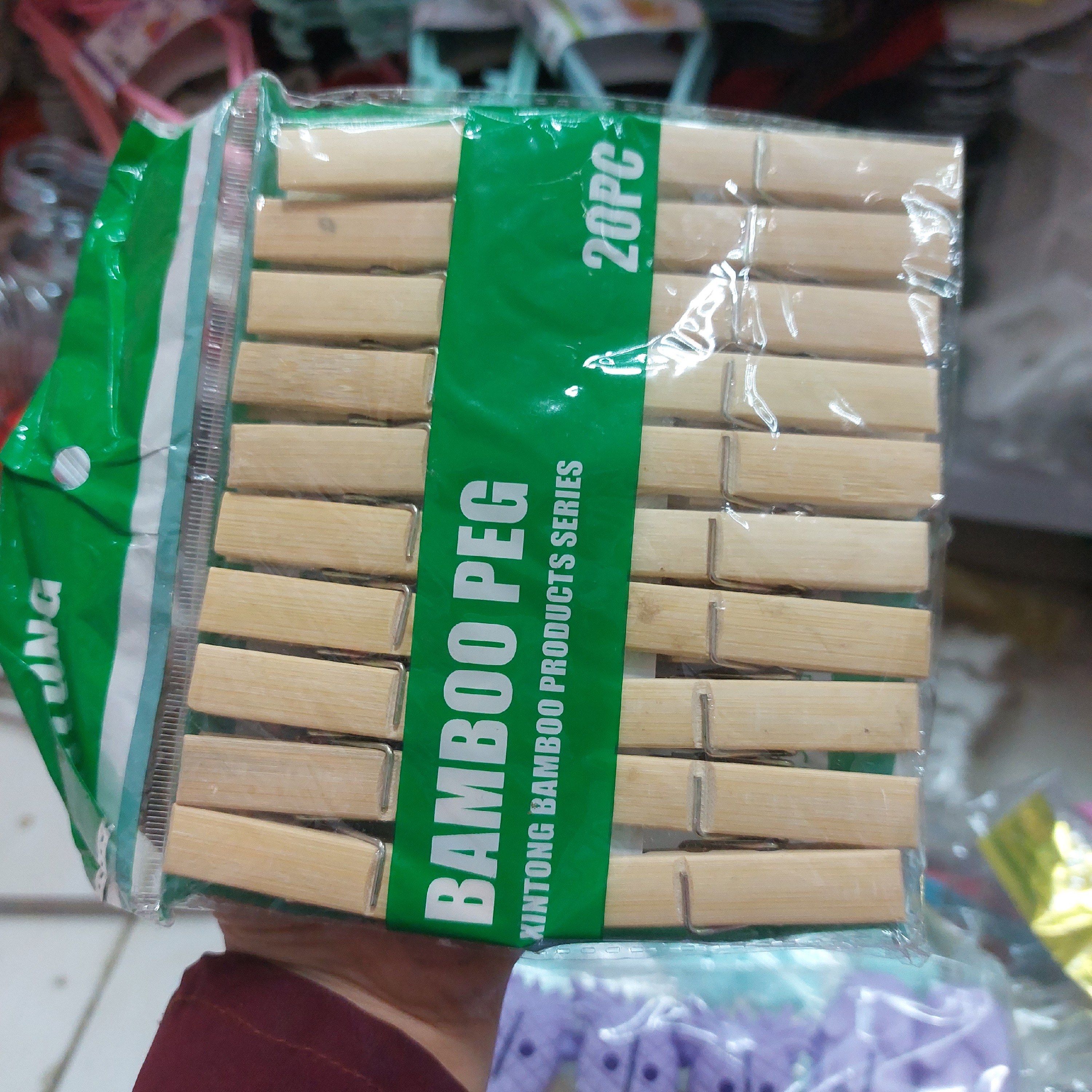 گیره لباس چوبی خارجی بسته 20 عددی مناسب لباس و کاردستی در پلاسکو دهقان