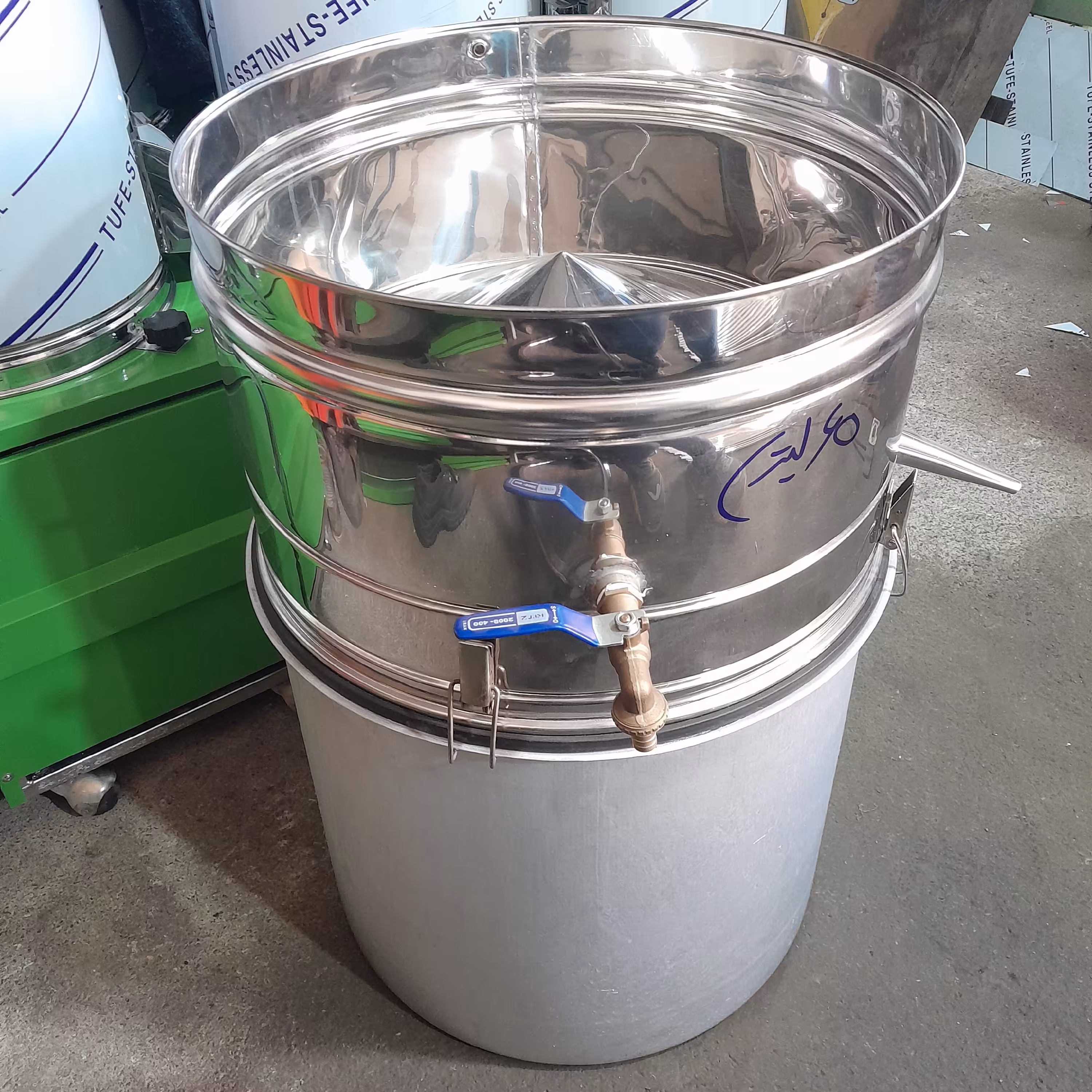 عرقگیر 65 لیتری صنعت سبزایران .گلابگیر .عرق گیر. گلاب گیر 