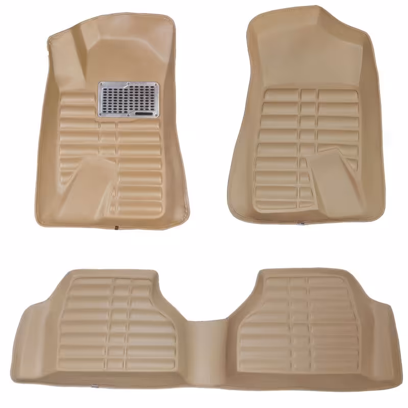 کفپوش سه بعدی پانیز برای تمامی ماشین های ایرانی در رنگ بندی متناسب با دیزاین داخل خودروی شما.پشت موکت رویه چرم 