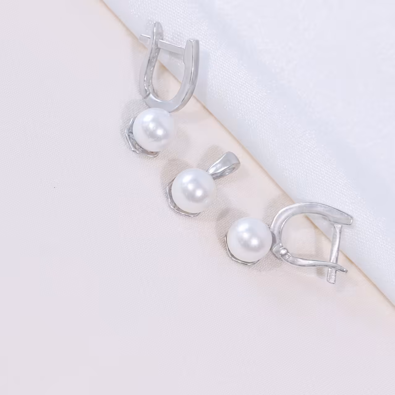 نیم ست نقره میکرو مرواریدی کد  S-10251-5.5