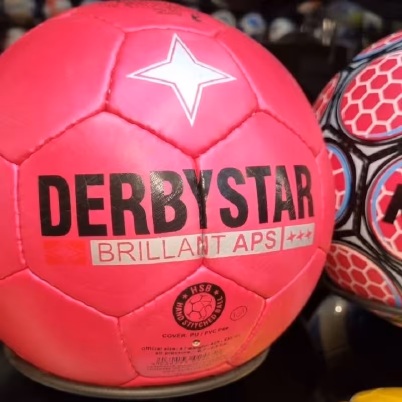 توپ فوتبال دربی استار سایز 4-قرمز دست دوز پاکستانی