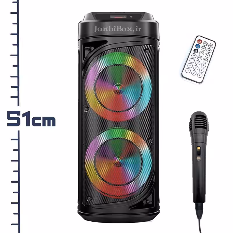 اسپیکر بلوتوثی zqs 6212 پخش کننده صدا دوبانده همراه میکروفون و کنترل جانبی باکس