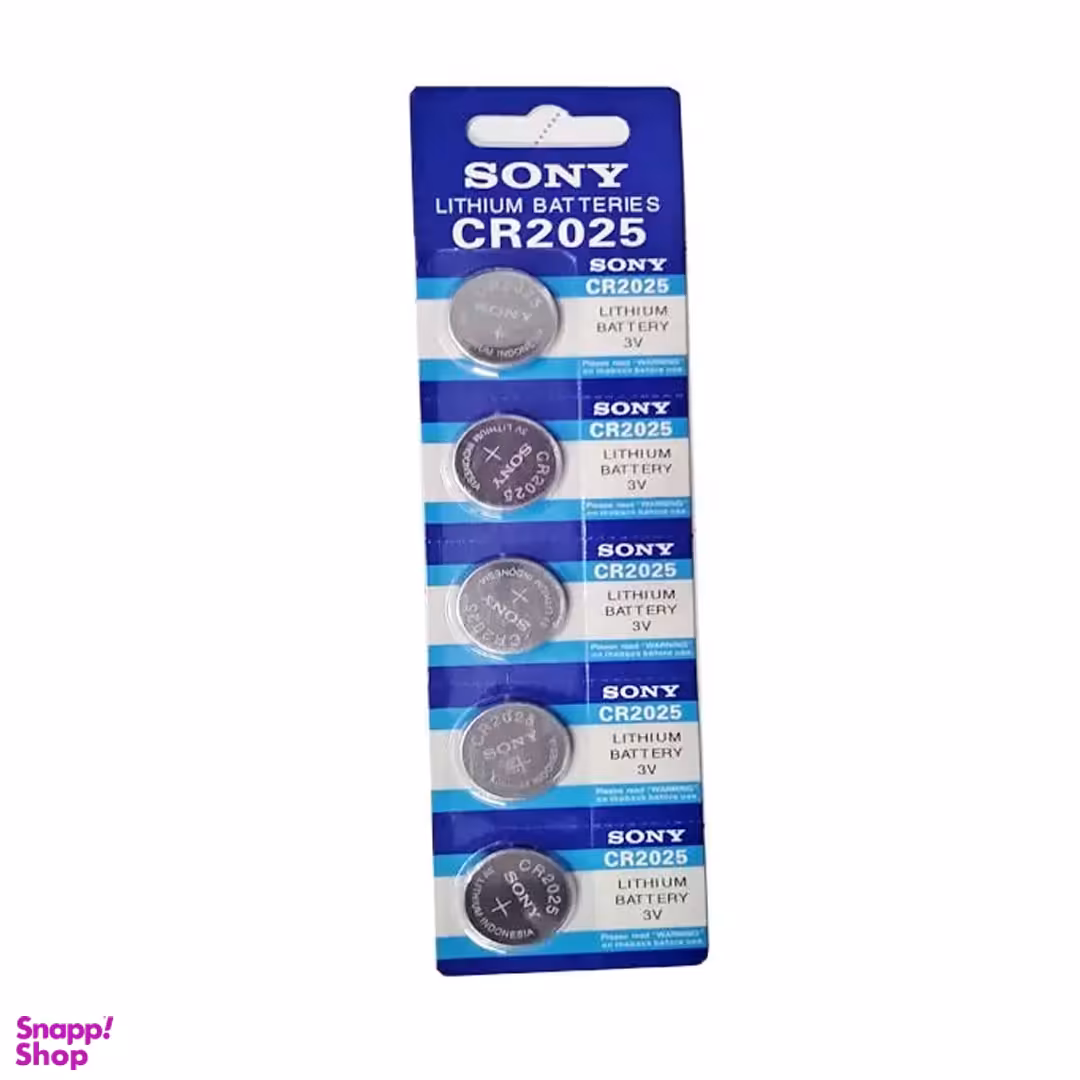 باتری سکه ای سونی مدل CR 2025 بسته 5 عددی