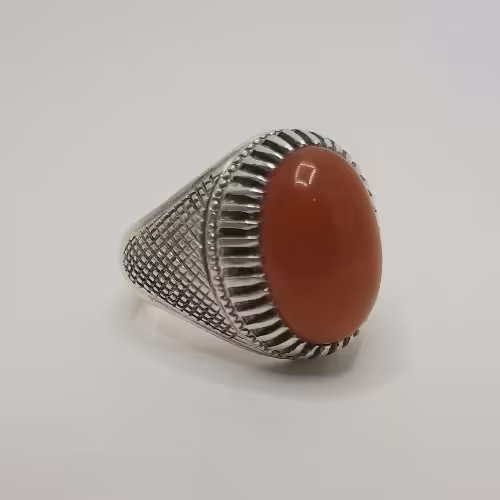 انگشتر نقره مردانه عقیق یمنی اصل