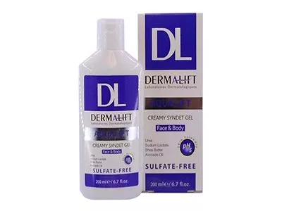 ژل شستشوی مرطوب کننده کرمدار درمالیفت مدل آکوالیفت مخصوص پوست خشک