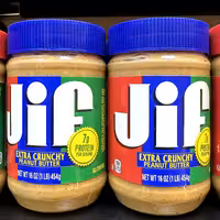 کره بادام زمینی جیف Jif کرانچی بدون گلوتن ساخت آمریکا 454 گرم آجیل و خشکبار مهران 